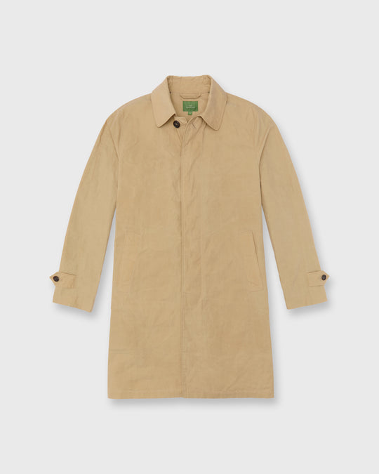 Traveler's Trench in Khaki Dry Waxed Poplin