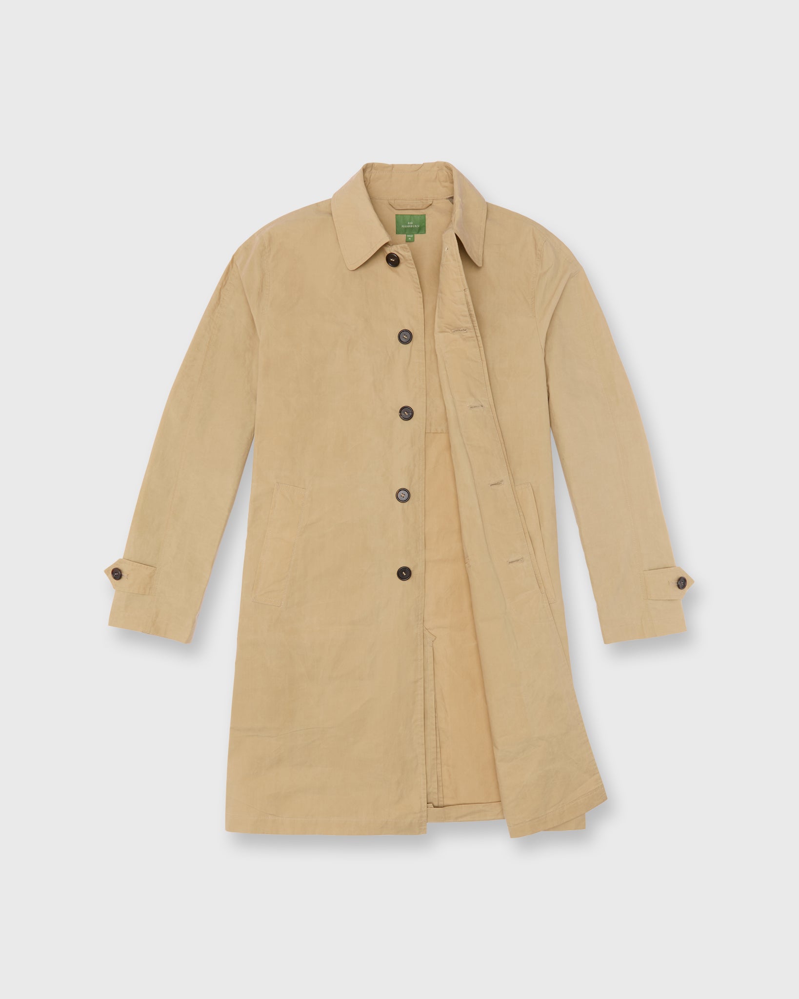 Traveler's Trench in Khaki Dry Waxed Poplin