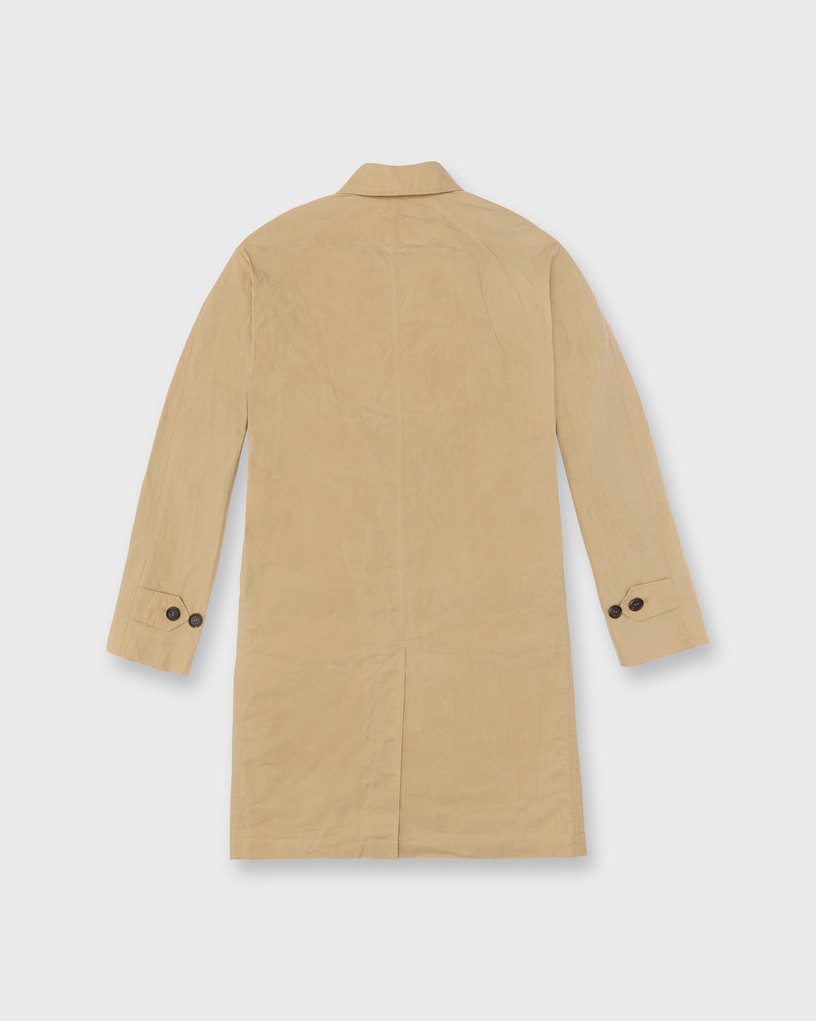 Traveler's Trench in Khaki Dry Waxed Poplin