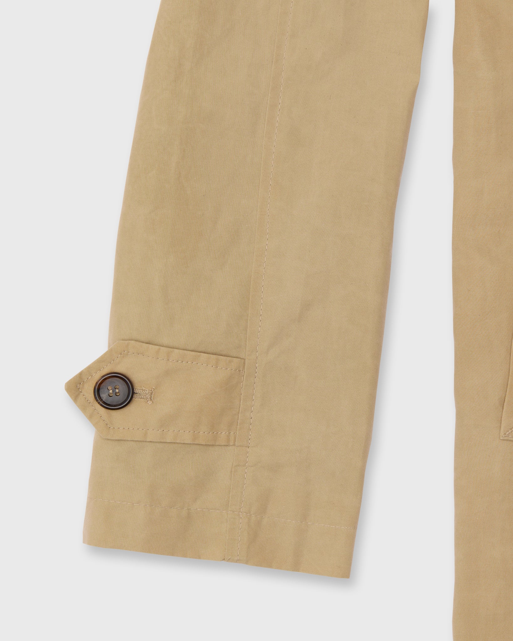Traveler's Trench in Khaki Dry Waxed Poplin