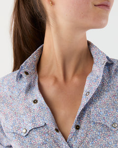 Western Shirt in Blue/Multi Eloise Liberty Fabric