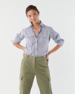 Load image into Gallery viewer, Western Shirt in Blue/Multi Eloise Liberty Fabric
