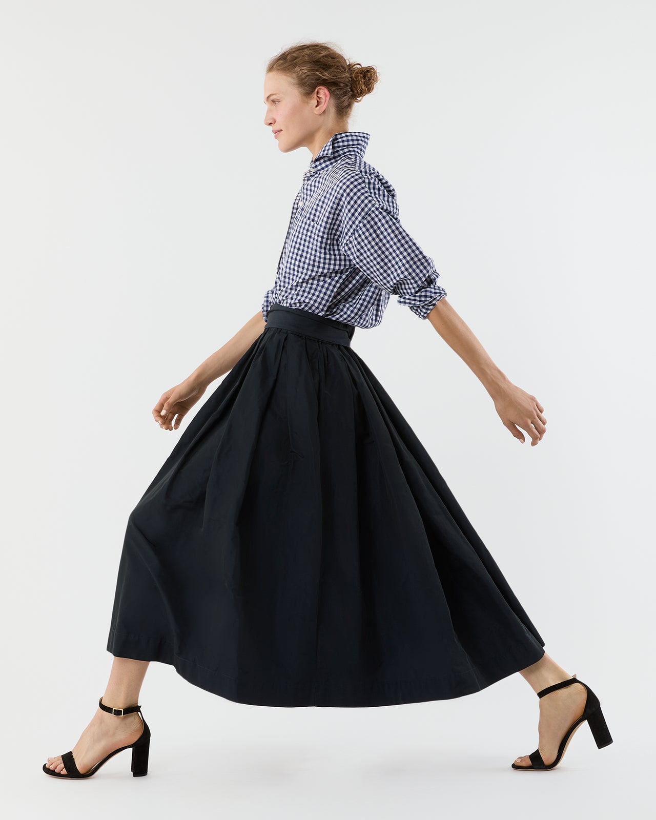 Weekender Shirt in Navy Gingham Cotolino