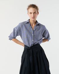 Weekender Shirt in Navy Gingham Cotolino