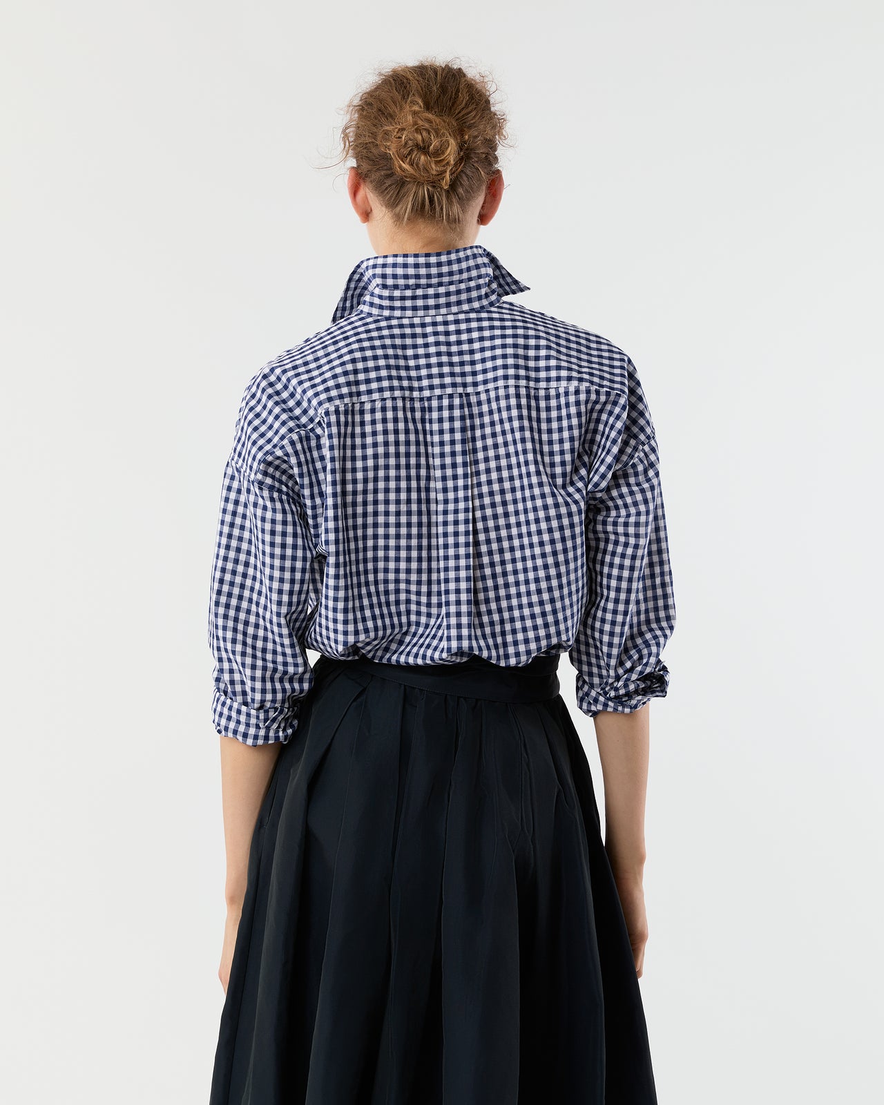 Weekender Shirt in Navy Gingham Cotolino