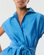 Load image into Gallery viewer, Sophia Dress in Iris Silk Dupioni
