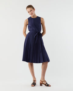 Joelle Dress in Navy Lightweight Poplin