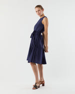 Load image into Gallery viewer, Joelle Dress in Navy Lightweight Poplin
