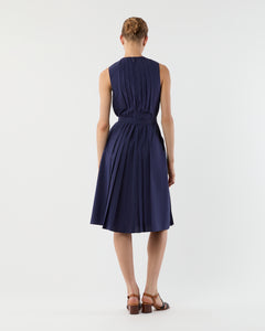 Joelle Dress in Navy Lightweight Poplin