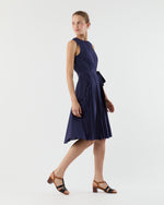 Load image into Gallery viewer, Joelle Dress in Navy Lightweight Poplin
