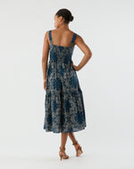 Load image into Gallery viewer, Penny Dress in Indigo Bandana Summer Cloth
