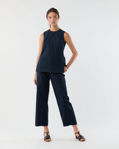 Rory Cargo Pant in Navy Paperweight Stretch Poplin