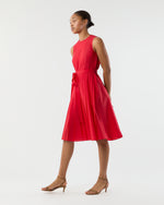 Load image into Gallery viewer, Joelle Dress in Red Lightweight Poplin
