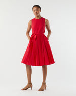 Load image into Gallery viewer, Joelle Dress in Red Lightweight Poplin
