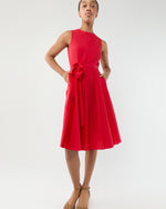 Load image into Gallery viewer, Joelle Dress in Red Lightweight Poplin
