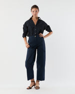 Load image into Gallery viewer, Rory Cargo Pant in Navy Paperweight Stretch Poplin
