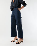Load image into Gallery viewer, Rory Cargo Pant in Navy Paperweight Stretch Poplin
