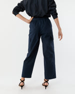 Load image into Gallery viewer, Rory Cargo Pant in Navy Paperweight Stretch Poplin
