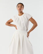 Load image into Gallery viewer, Celia Top in White Paperweight Stretch Poplin
