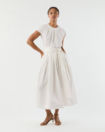 Load image into Gallery viewer, Celia Top in White Paperweight Stretch Poplin
