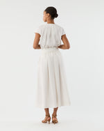 Load image into Gallery viewer, Carla Skirt in White Paperweight Stretch Poplin
