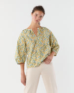 Load image into Gallery viewer, Victoria Blouse in Gold Multi Viger&#39;s Vine Liberty Fabric
