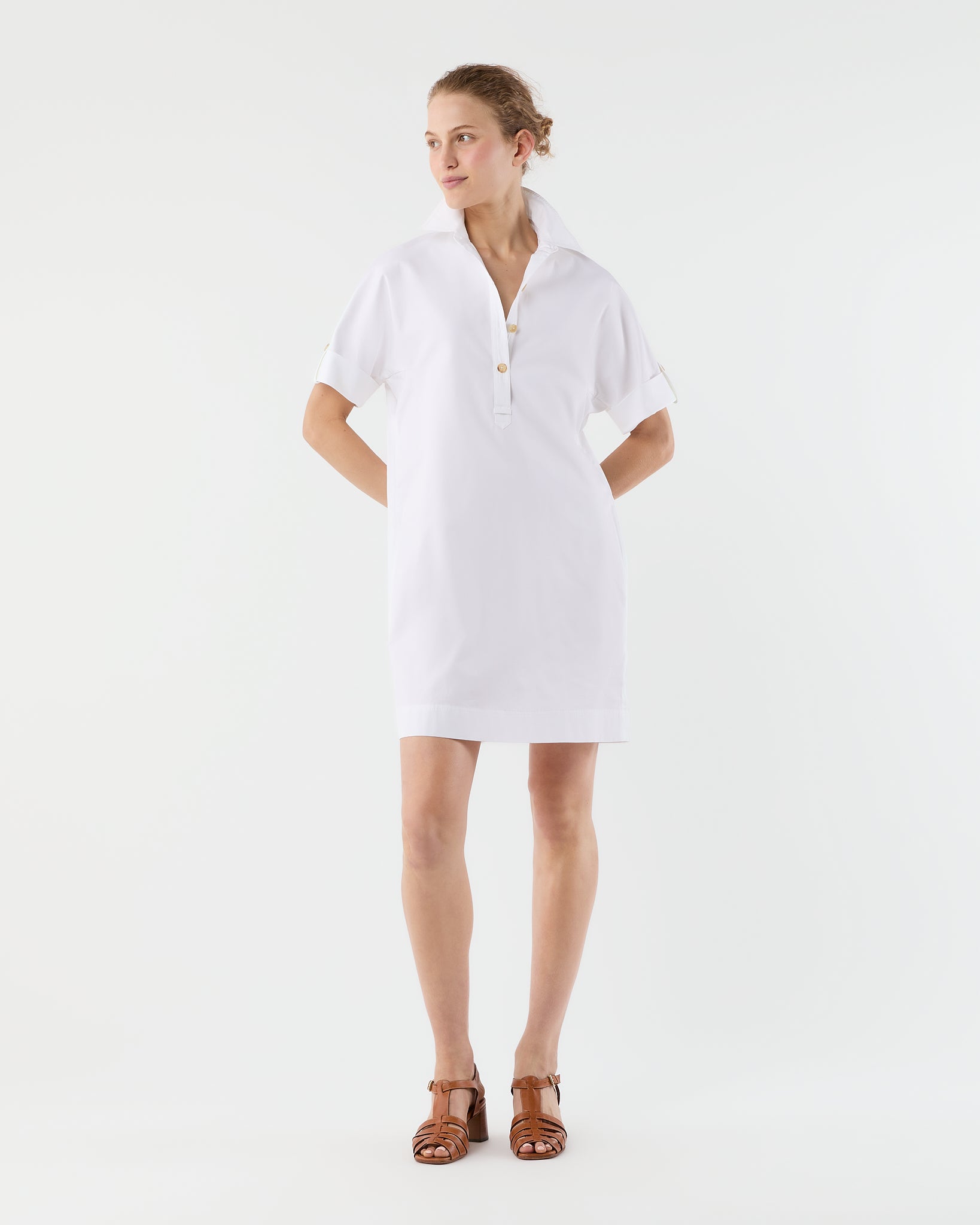 Molly Dress in White Poplin Molly Dress in White Poplin