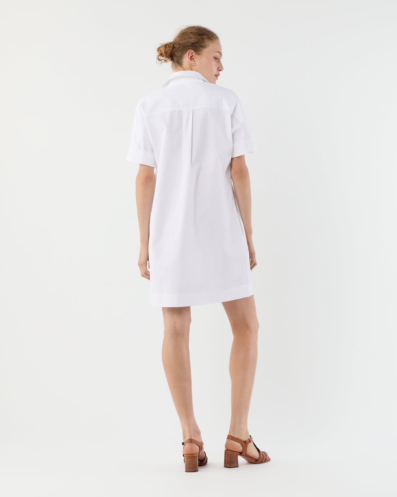 Molly Dress in White Poplin