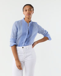 Alden Shirt in Cornflower Featherweight Ramie