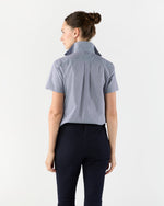 Load image into Gallery viewer, Scout Shirt in Navy Micro Gingham Poplin
