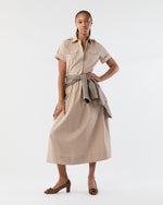 Load image into Gallery viewer, Short-Sleeved Safari Shirt in Stone Poplin
