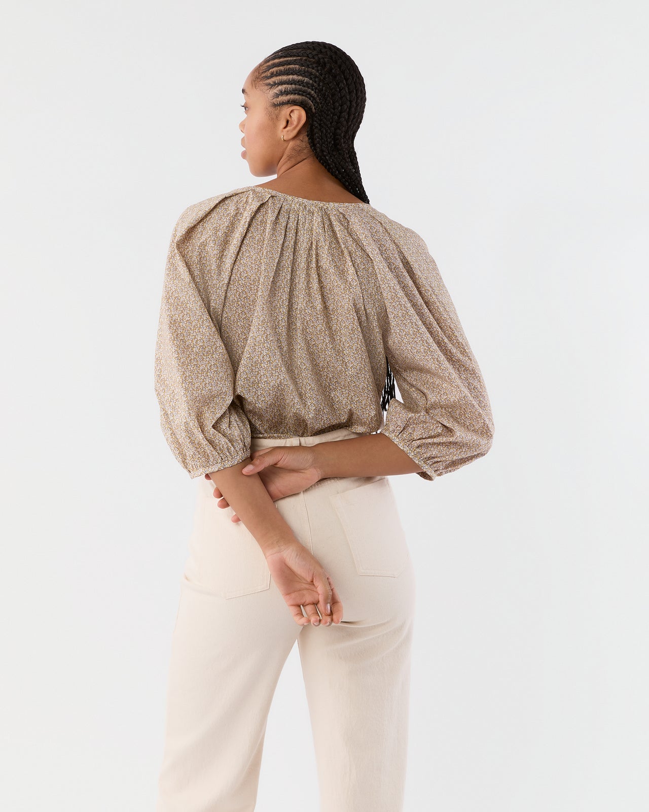 Victoria Blouse in Yellow Pepper Liberty Fabric