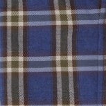 Blue/Olive/Brown Plaid Brushed Twill