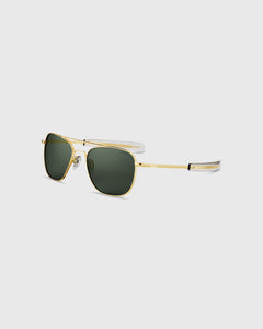 Aviator Sunglasses in 23K Gold/AGX