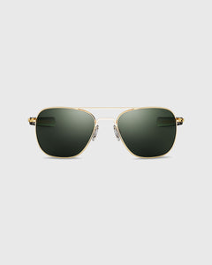 Aviator Sunglasses in 23K Gold/AGX