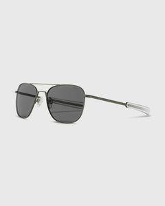 Aviator Sunglasses in Military Olive/American Gray