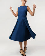 Load image into Gallery viewer, Arielle Dress in Petrol Nylon Faille
