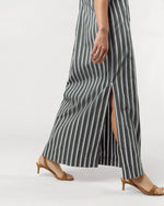 Load image into Gallery viewer, Mandarin Talitha Shirtdress in Alpine/White Multi Stripe Poplin
