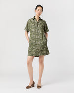 Load image into Gallery viewer, Molly Dress in Olive/Multi Harkness Forest Liberty Fabric Cord
