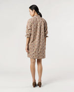 Load image into Gallery viewer, Nicky Popover Shirtdress in Ivory/Olive Marlow Liberty Fabric Cotton/Wool Twill
