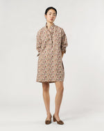 Load image into Gallery viewer, Nicky Popover Shirtdress in Ivory/Olive Marlow Liberty Fabric Cotton/Wool Twill
