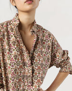 Load image into Gallery viewer, Nicky Popover Shirtdress in Ivory/Olive Marlow Liberty Fabric Cotton/Wool Twill
