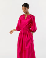 Load image into Gallery viewer, Savannah Top in Fuchsia Washed Silk Shantung

