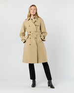Load image into Gallery viewer, Martine Trench Coat in Khaki Compact Cotton
