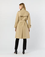 Load image into Gallery viewer, Martine Trench Coat in Khaki Compact Cotton
