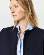 Load image into Gallery viewer, Megan Cardigan Jacket in Navy Bouclé Tweed
