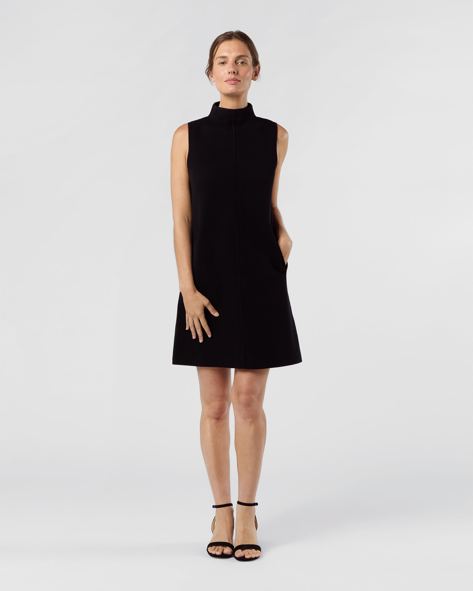 Rebel Dress in Black Cotton/Silk