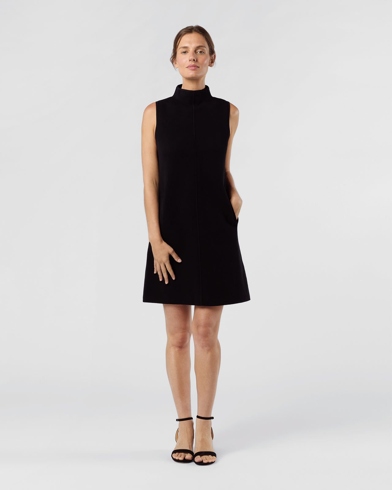 Rebel Dress in Black Cotton/Silk