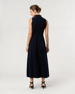Load image into Gallery viewer, Charlotte Dress in Navy Ice Cotton

