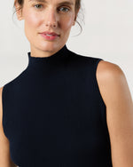 Load image into Gallery viewer, Charlotte Dress in Navy Ice Cotton
